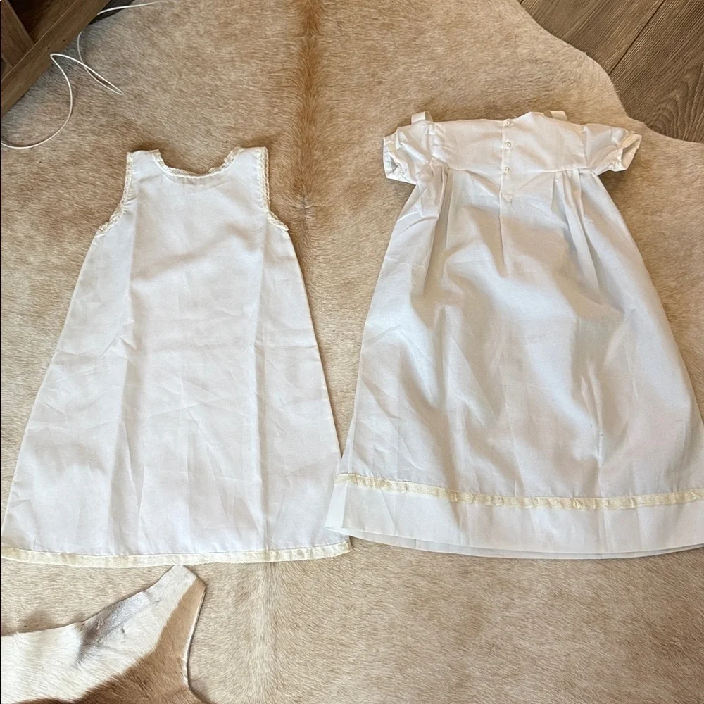 Vintage  White Baby christianing gown set